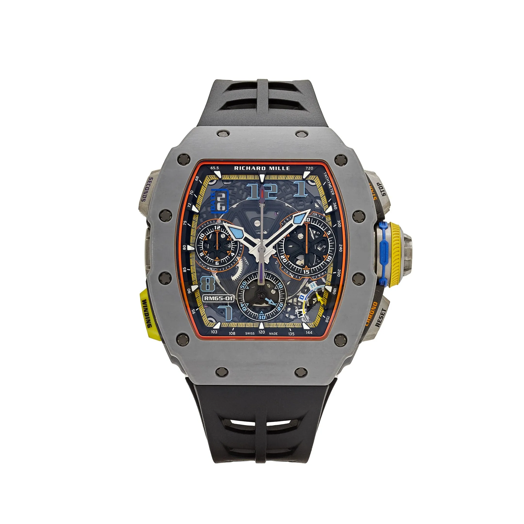 RM-Luxury-Watches LF 65-01 Automatic Split-Seconds Chronograph Carbon TPT Skeleton Dial (2024)