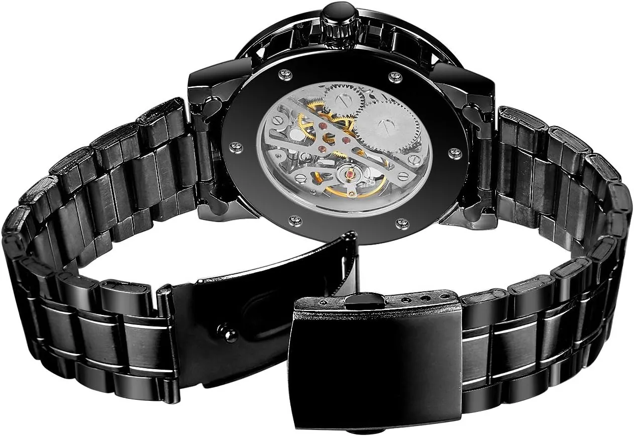 Roman Number Mechanical Skeleton chary break plateau soak Wrist Watch FORSINING Fashion Diamond Luminous Movement with 