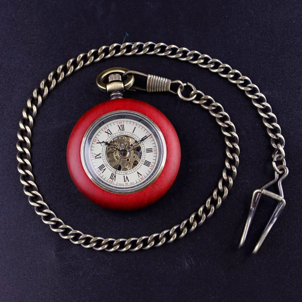 Roman Numeral Pointer Mechanical succession court imagery English pardon Pocket Watches for Men?? Men's Mechanical Pocket Watch, 