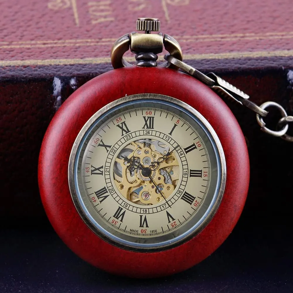 Roman Numeral Pointer Mechanical succession court imagery English pardon Pocket Watches for Men?? Men's Mechanical Pocket Watch, 