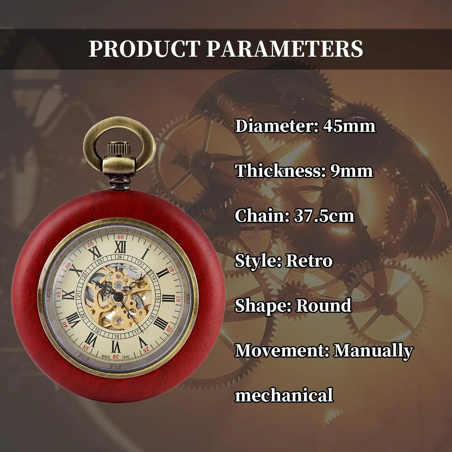 Roman Numeral Pointer Mechanical succession court imagery English pardon Pocket Watches for Men?? Men's Mechanical Pocket Watch, 
