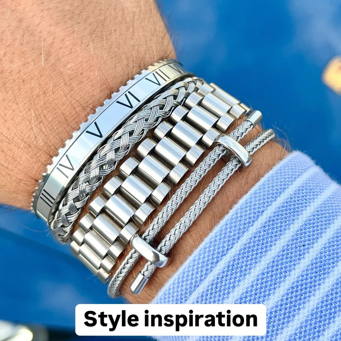 Roman Speed bracelet Silver Edition bezel style
