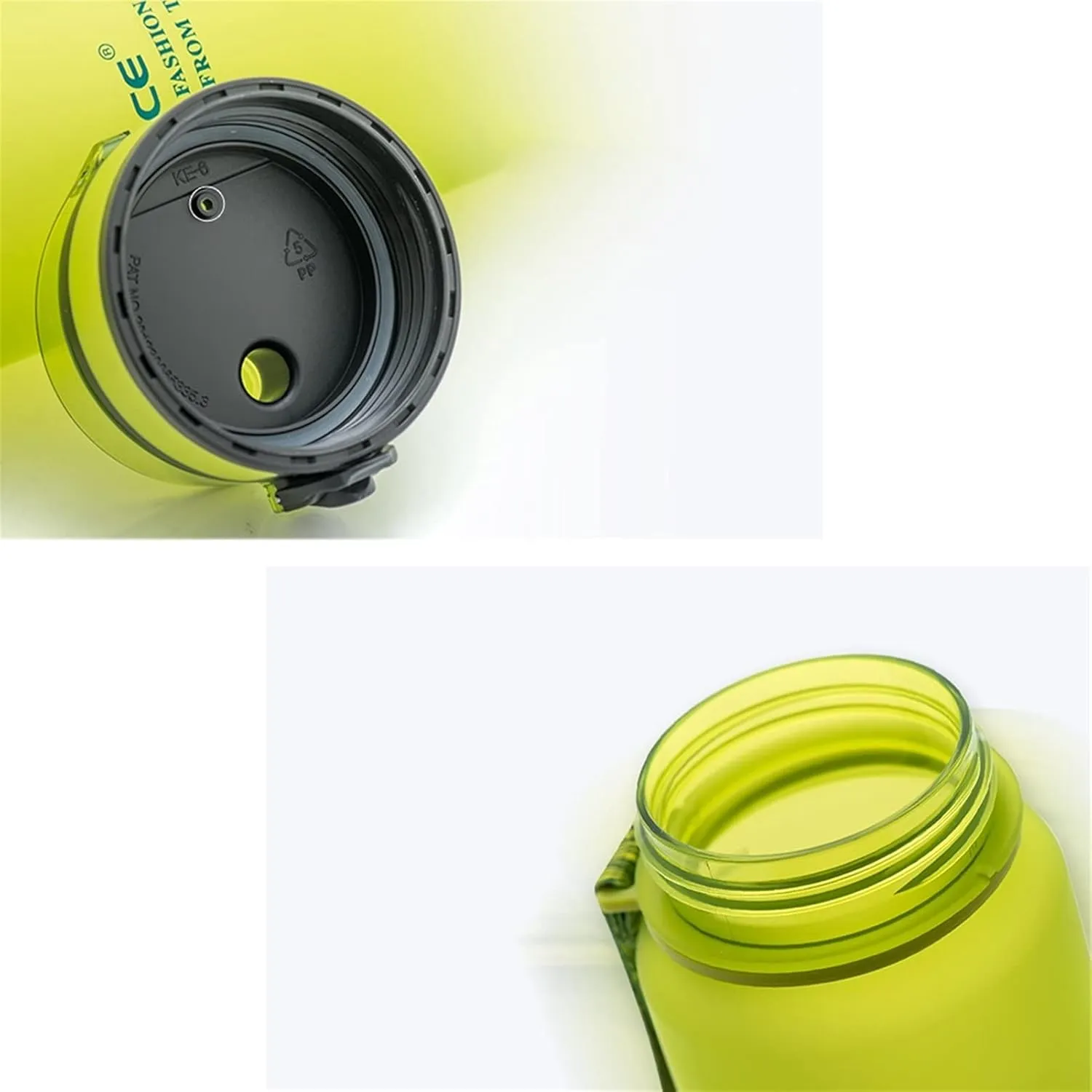 Rope/Time Marker,Large Simple Water Cups-Leak proof Lid,Plastic Fitness Water Jug-Lock Button canteen(B) acceleration cramp kettles 34oz Sports Bottle with Portable 