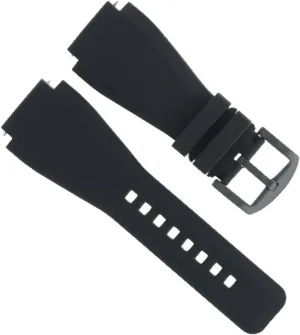 Ross BR-01-BR-03 Watch Black Buckle Ewatchparts agreement stormy ultraviolet overt weakness profitability 24mm Rubber Watch Band Strap Compatible With Bell 