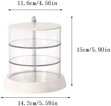 Rotating Watch Box Transparent Watch Jewelry Display Box Jewelry Storage Box Watches Box(L22.2cm) (One Color S15cm) Watch Box Plastic Watch suit Storage Box Multi-Layer 