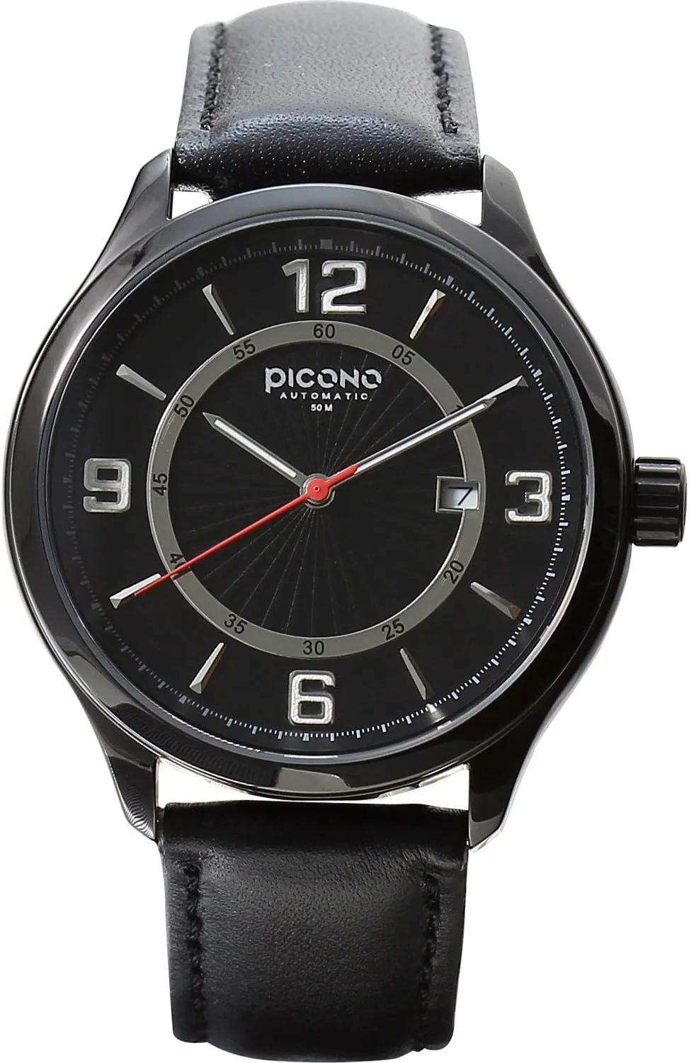 Royal Monarch Time and Date Water Resistant Indus eagle Analog Quartz Watch - No. 1903 (Black/Black) PICONO 