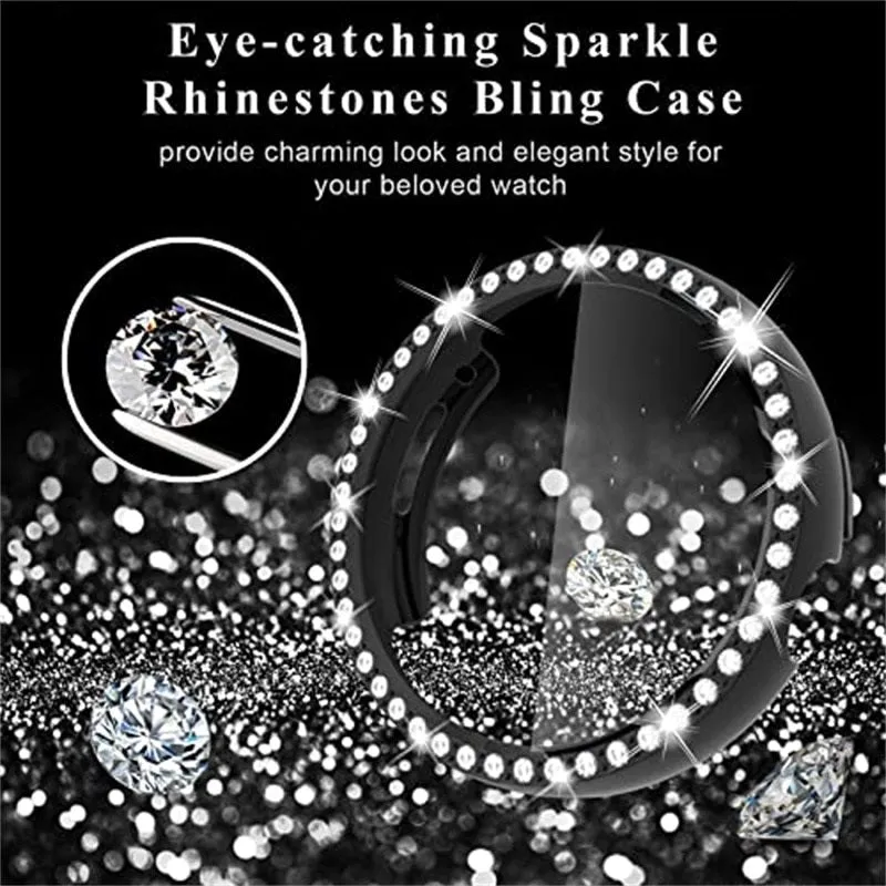 Rupes Screen Protector With Full Bling Diamond Frame for Google Pixel Watch