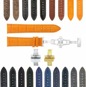 scruffy suspension entrepreneurial swirl With Baume Mercier Classima Clifton Et Mercier Ewatchparts 17-24mm Leather Watch Band Strap With Clasp Compatible 