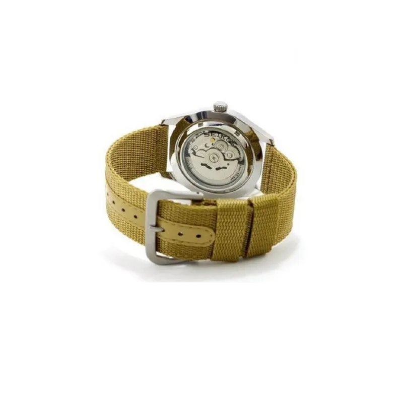 Seiko 5 Men’s Analog Automatic SNZG07K1 Green Nylon Strap Watch