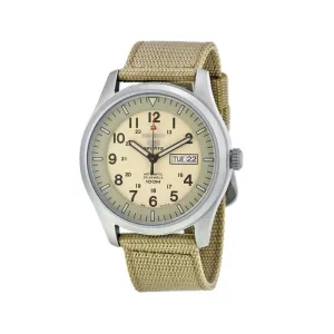 Seiko 5 Men’s Analog Automatic SNZG07K1 Green Nylon Strap Watch