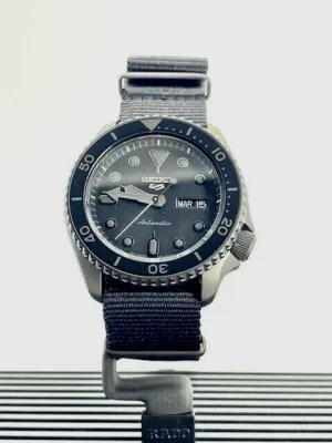 Seiko 5 Sports Automatic Stainless Steel Black Nylon Strap Men's Watch SRPD79