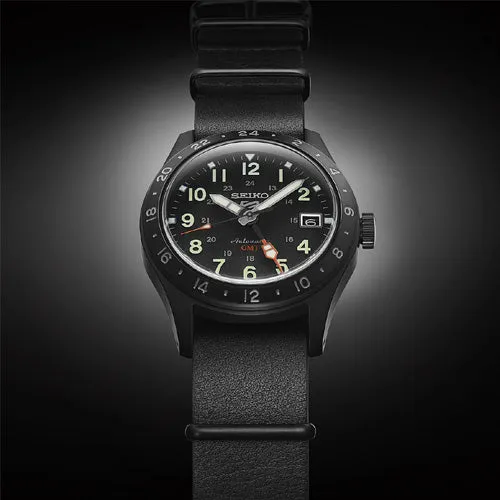 Seiko 5 Sports Black Dial Men 39.4mm