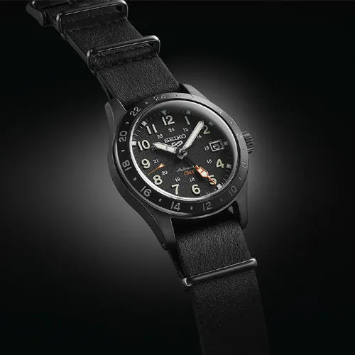 Seiko 5 Sports Black Dial Men 39.4mm