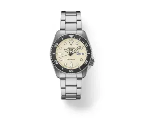 Seiko 5 Sports SKX Mid-Size Stainless Steel Ivory Dial Men's Watch SRPK31