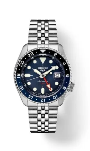 Seiko 5 Sports SKX Sports Style GMT Series Black/Blue bezel Men's Watch SSK003