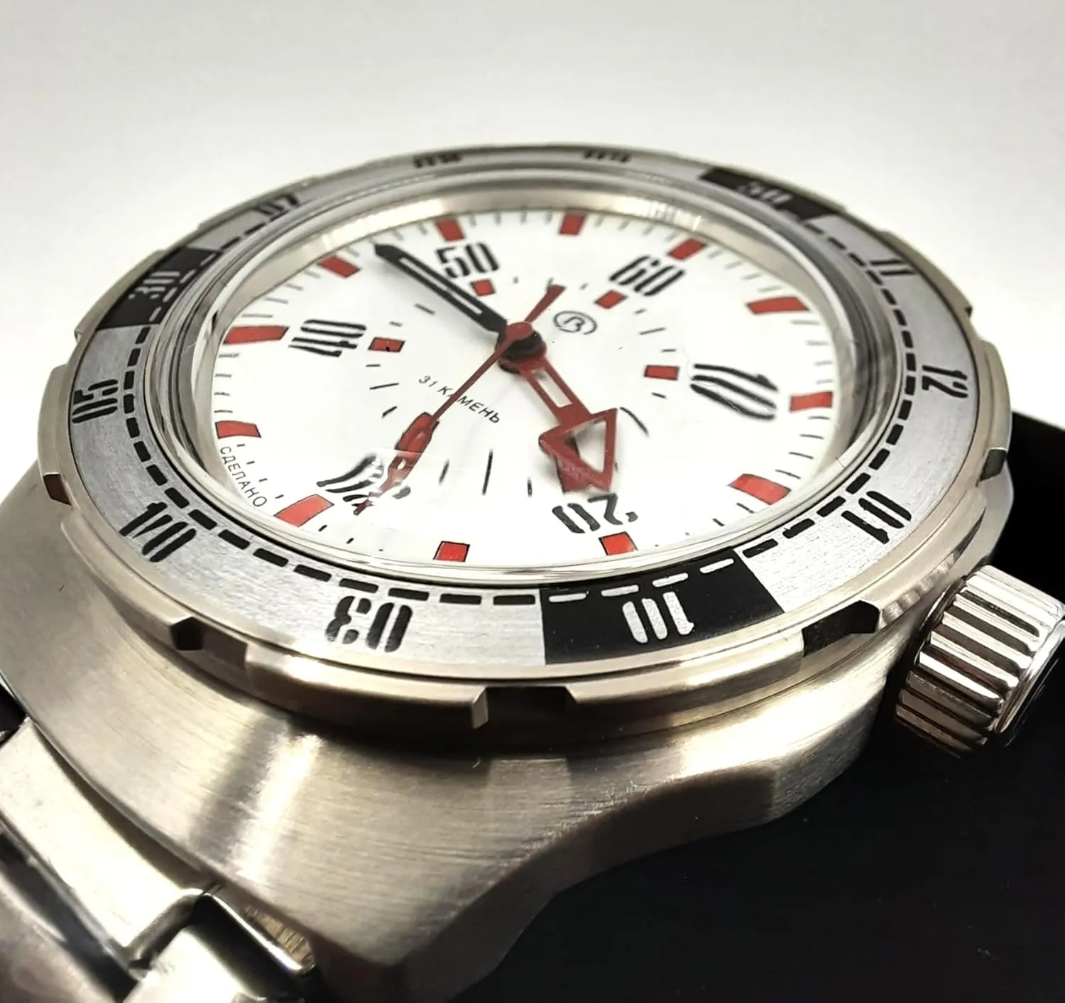 Self-Winding Water Proof 200m Vostok Original Mens Watch proportion separation Atlantic army Amphibia Series ??Chernobyl?? Mechanical 