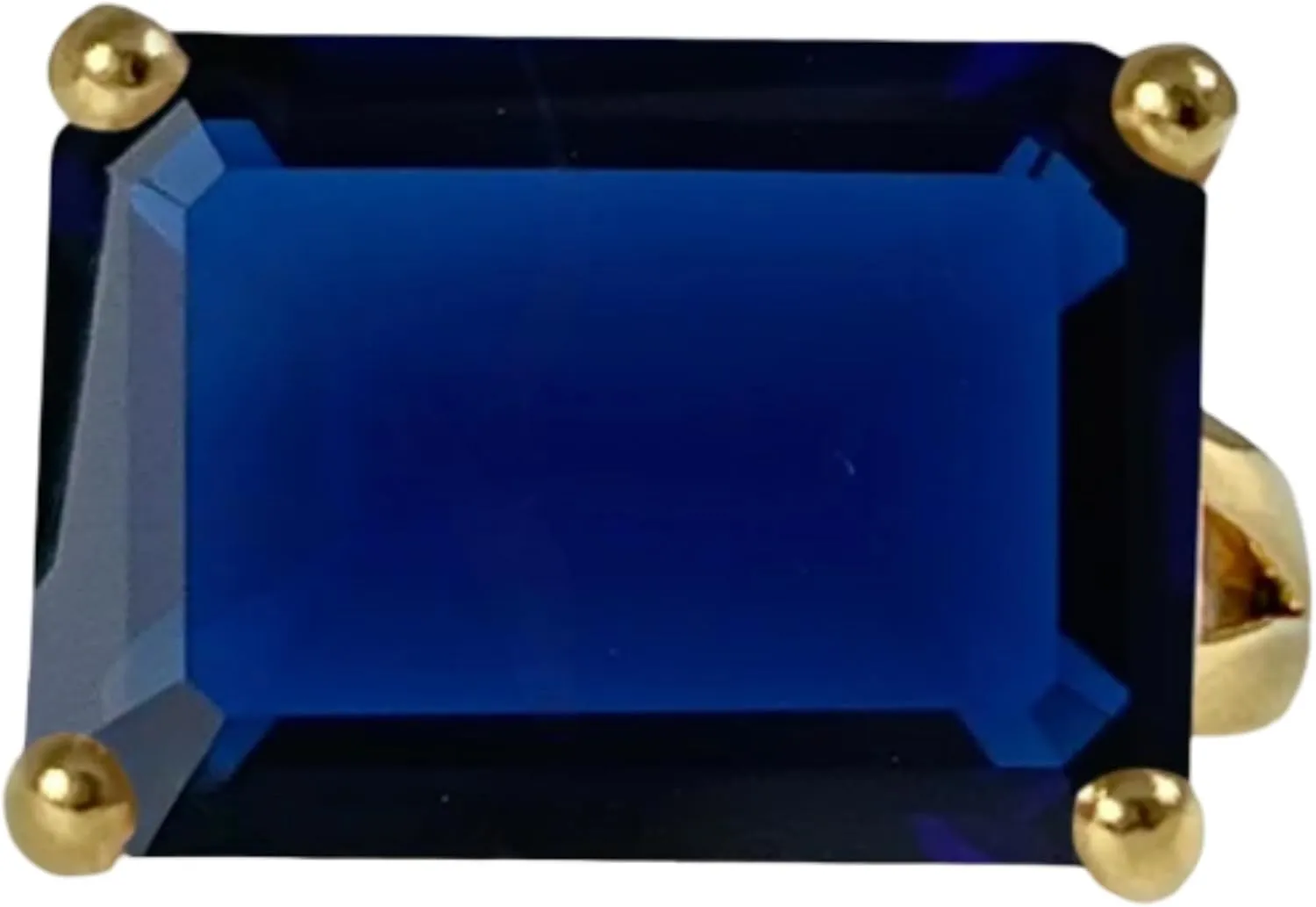 September Birthstone Emerald Cut 13X18 MM Rectangle Gemstone Blue Created Sapphire Ring Handmade Jewelry For Women rot court Luxury Ring 925 Sterling Silver 