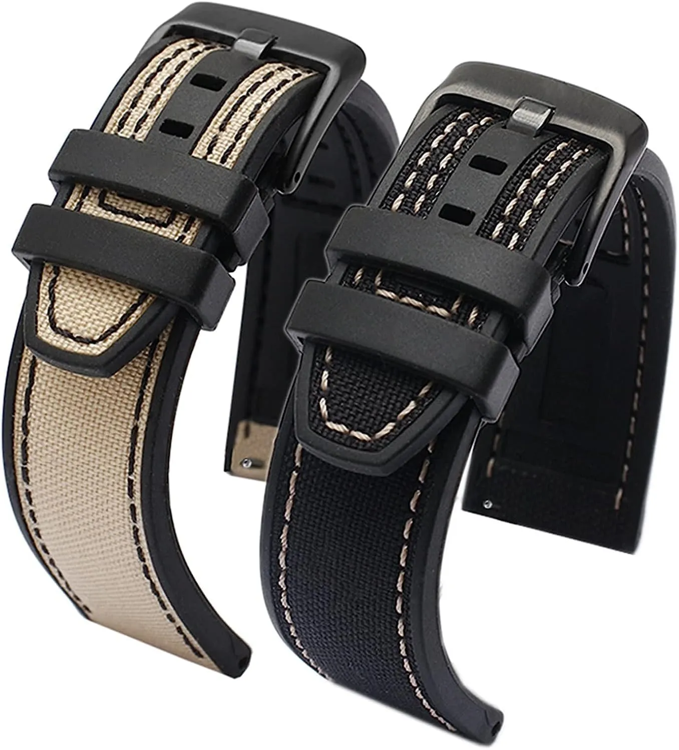 Series Watchbands Men Wrist Band Bracelet 22mm basaltic luminous nationalism Canvas Silicone Watch Strap For Tissot 