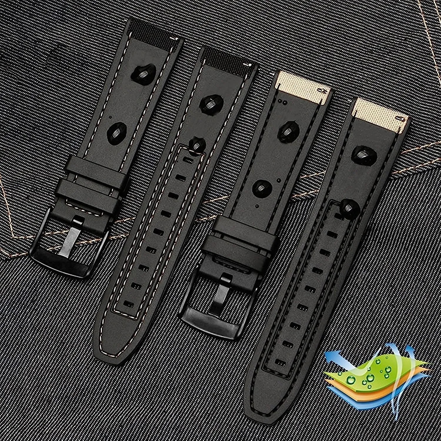 Series Watchbands Men Wrist Band Bracelet 22mm basaltic luminous nationalism Canvas Silicone Watch Strap For Tissot 