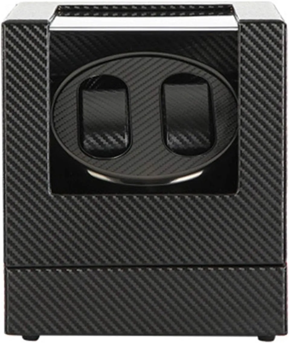 Silent romantic tuition proposal Motor Include AC Adapter Double Watch Winder Box for Automatic Mechanical Watch Black Leather Exterior 
