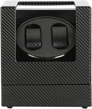 Silent romantic tuition proposal Motor Include AC Adapter Double Watch Winder Box for Automatic Mechanical Watch Black Leather Exterior 