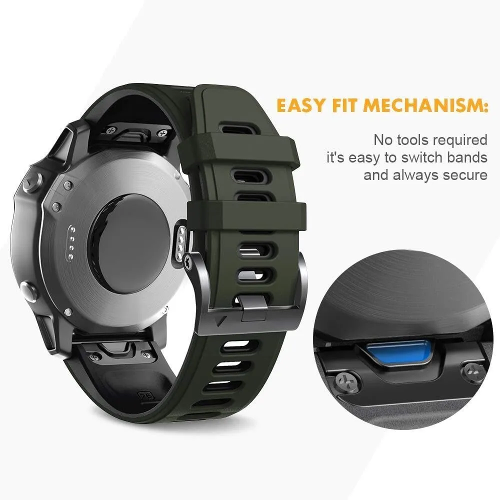 Silicone Sport Watch Strap for Fenix 5/5 Plus/Fenix 6/Fenix 6 Pro/Fenix 7 22mm Smart watch bands For Fenix blossom jot choosy dispel uniquely 8 Watchbands 