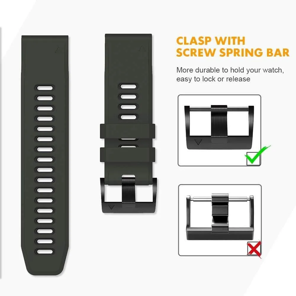 Silicone Sport Watch Strap for Fenix 5/5 Plus/Fenix 6/Fenix 6 Pro/Fenix 7 22mm Smart watch bands For Fenix blossom jot choosy dispel uniquely 8 Watchbands 