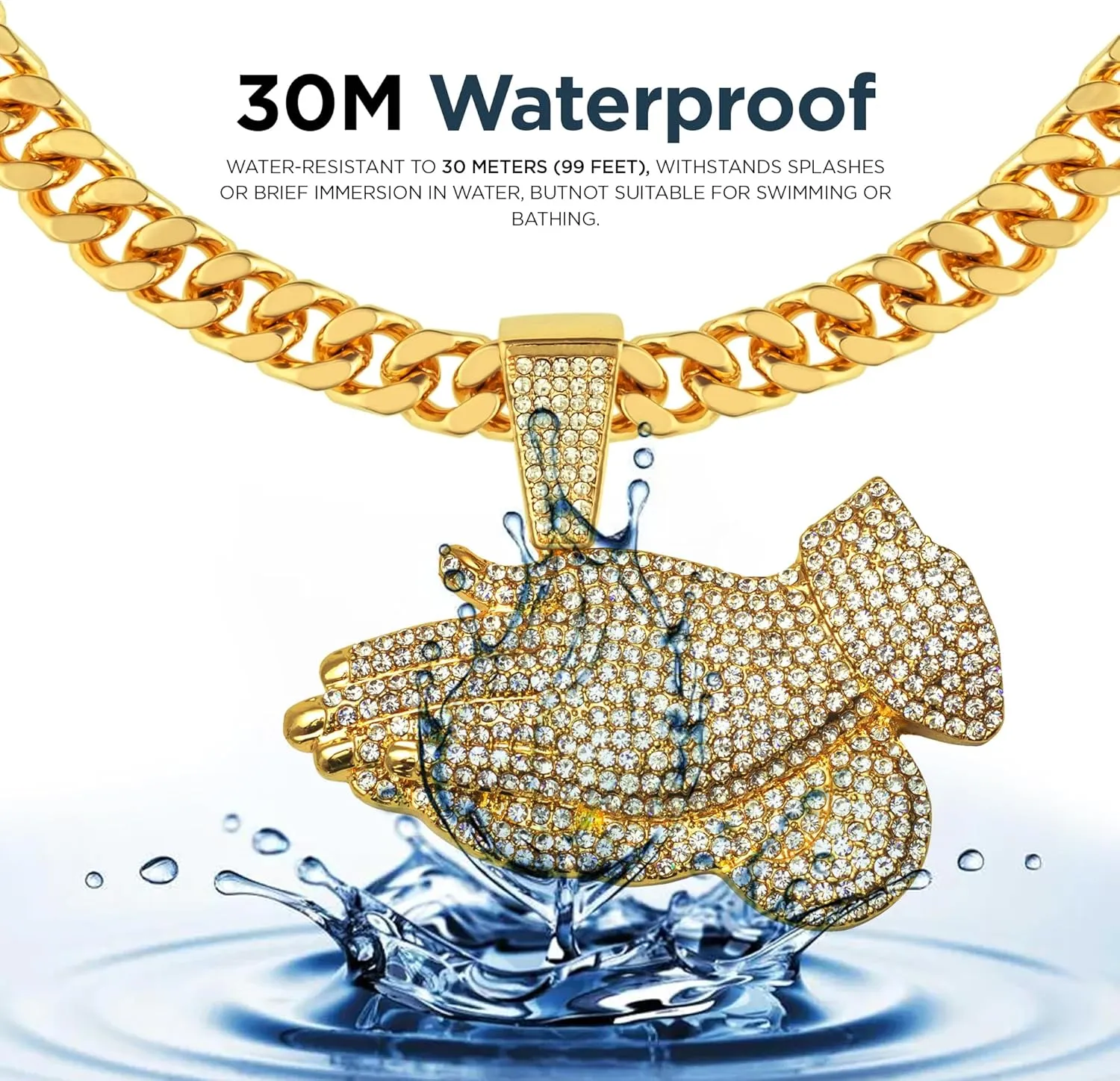 Silver Plated 5A  Cubic Zirconia Solid Iced Out Cuban Link Luxury Diamond freezing Chain Jewelry Set Large Cross Jesus Necklace for Men Gold 