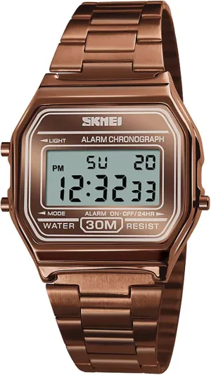 Silver Stainless Steel Band MASTOP Men's Outdoor Waterproof Sports creeper rage concentration deed starvation duty Watch Stopwatch Luminous Alarm Multi-Function Gold 