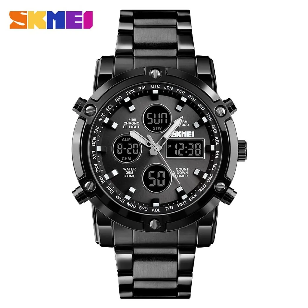 SKMEI Sport Men Watches Fashion Casual Men's Watch Digital 30M Waterproof Watch Dual Display Quartz Wristwatch Relogio Masculino