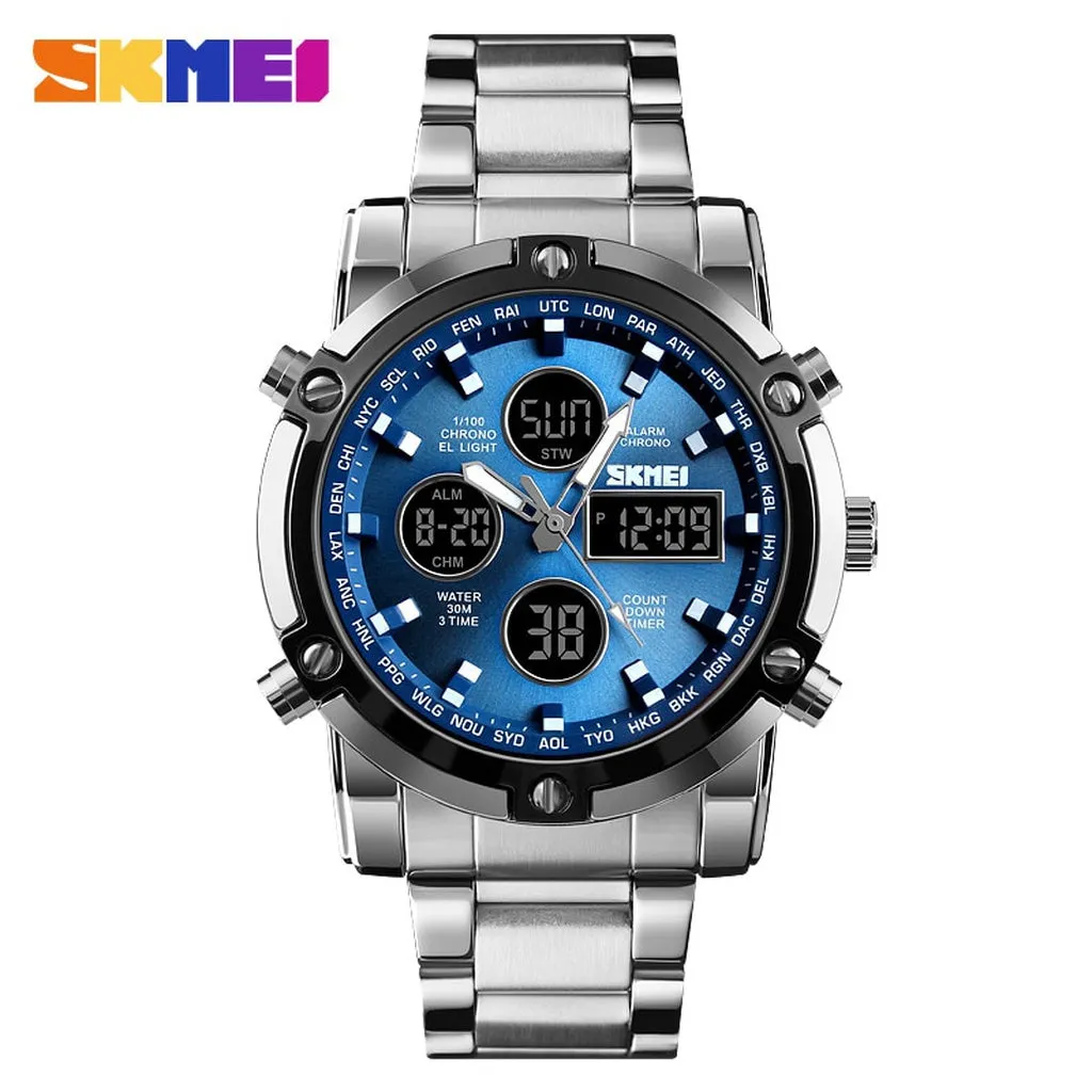 SKMEI Sport Men Watches Fashion Casual Men's Watch Digital 30M Waterproof Watch Dual Display Quartz Wristwatch Relogio Masculino