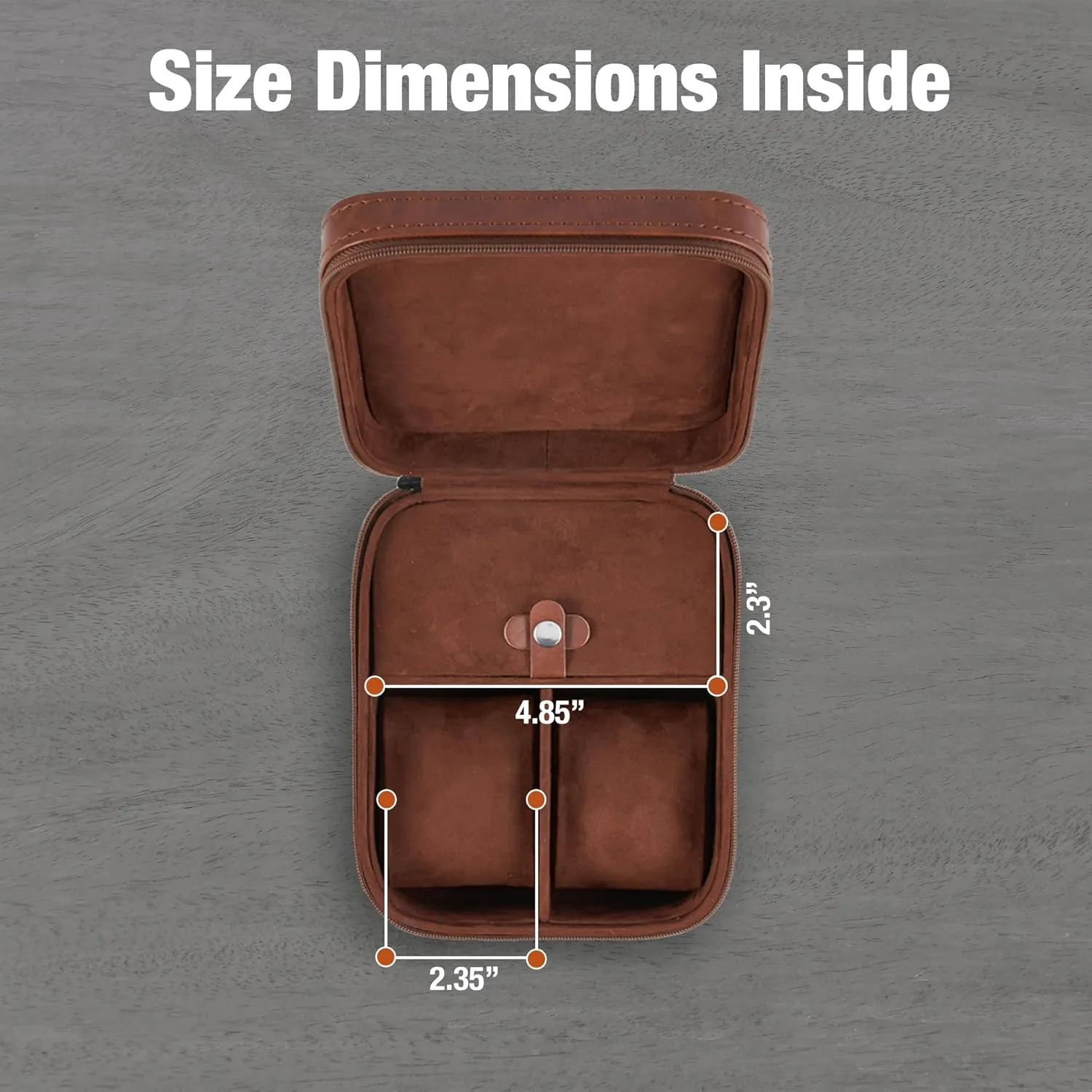 Slot Luxury Travel Faux Leather Watch Case. Watch Storage Organizer. Watch Display & Watch Holder. Perfect counter shrinkage For Watch Collection. Ready to Gift for Men (2 Slot Watch Case) Awesometik 2 