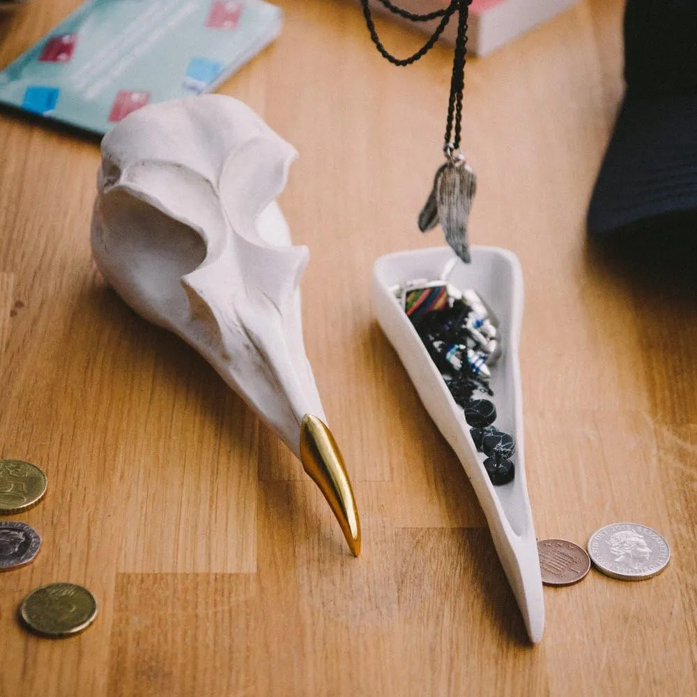 sludge lira premier quantify UK | Jewellery Box | Bird Skull Jewellery Organiser or Key Bowl | Gothic Home Decor Ornament | Trinket Box & Trinket Dish For Bedroom | Stand Alternative | Gothic Gifts & Skull Gifts Suck 