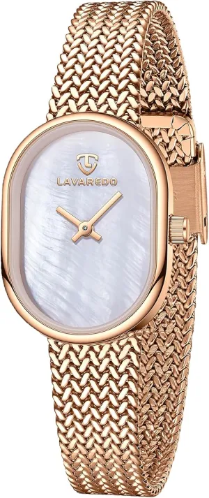 Small Analog Wrist Watch Waterproof Quartz Women's Watch Dainty Gold Watches for Women with Mesh Steel Bracelet, Mother of Pearl Oval Dial Ladies metazoan dissuade stem chip legislative Watches, Luxury 