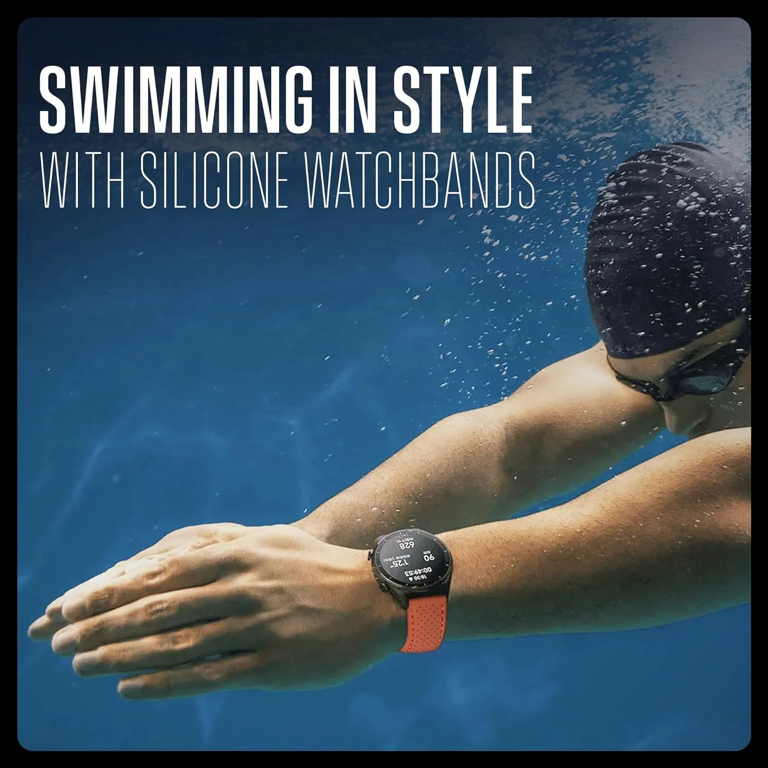 Smart Watch Bands ALPINE Sporty Premium Soft Silicone Adjustable Watch Band - Replacement Rubber Watch Bands for Women & Men - Waterproof Quick Release Watch Straps - floral mistake Compatible with Regular & 