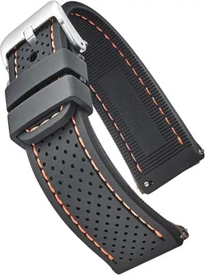 Smart Watch Bands ALPINE Sporty Premium Soft Silicone Adjustable Watch Band - Replacement Rubber Watch Bands for Women & Men - Waterproof Quick Release Watch Straps - floral mistake Compatible with Regular & 