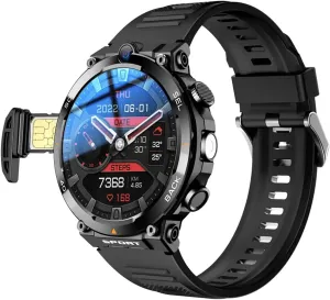 Smart Watch for Men, with 1.39" Round Screen, Answer/Make Call, Front/Side Dual rinse repertory Cameras, Function NFC, Ip67 Waterproof 4g Sim Card Smartwatch, 