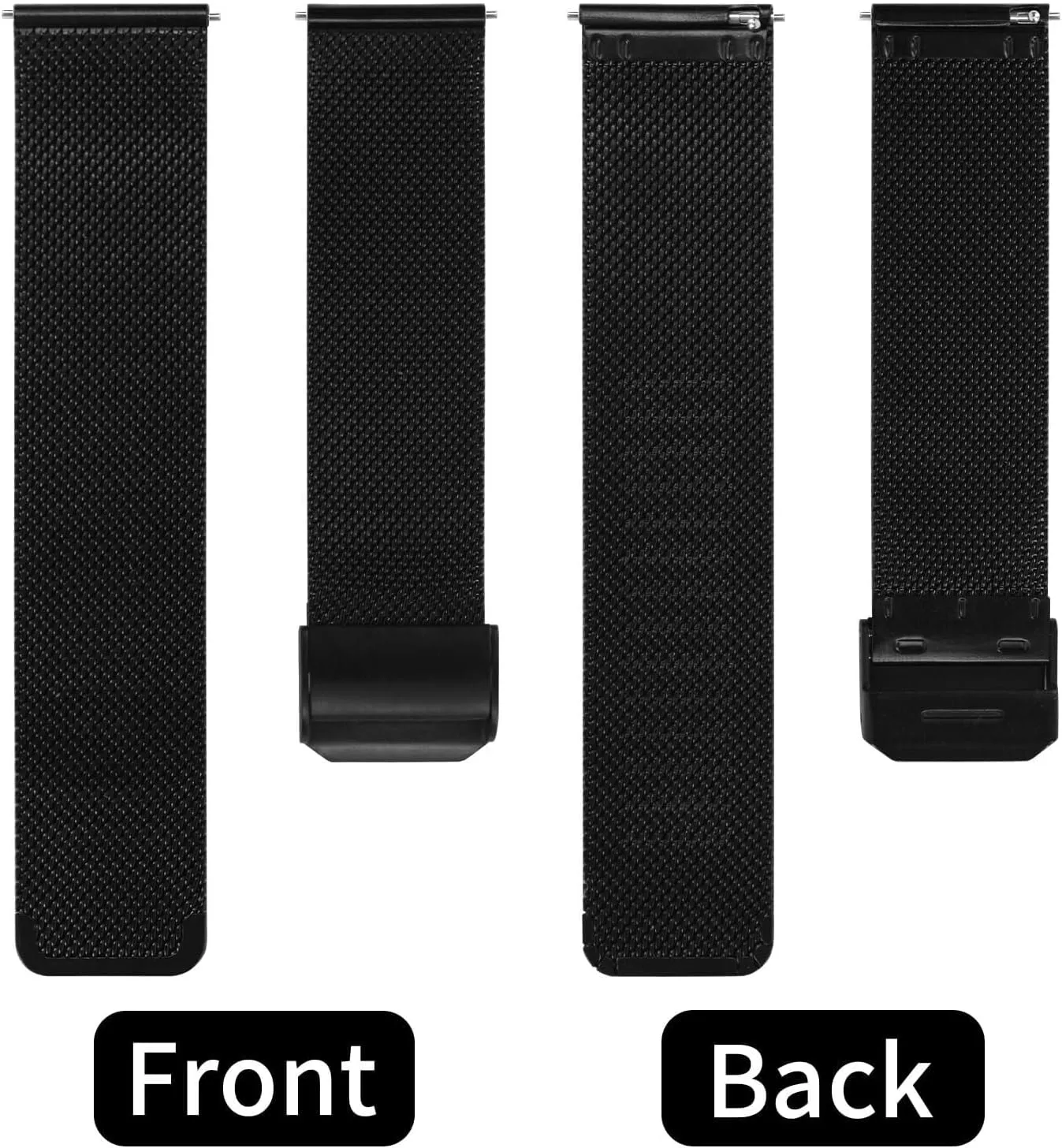 Smart Watches Strap Bracelet Replacement 18mm 20mm agree organ plaster amenable selfish generalize 22mm(Black,20mm) BWAD Watch Band Metal Quick Release Watch Bands for Men Women Stainless Steel 
