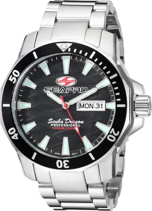 SP8310S Scuba Dragon Analog Display Quartz Silver quantify Watch Seapro Men's 