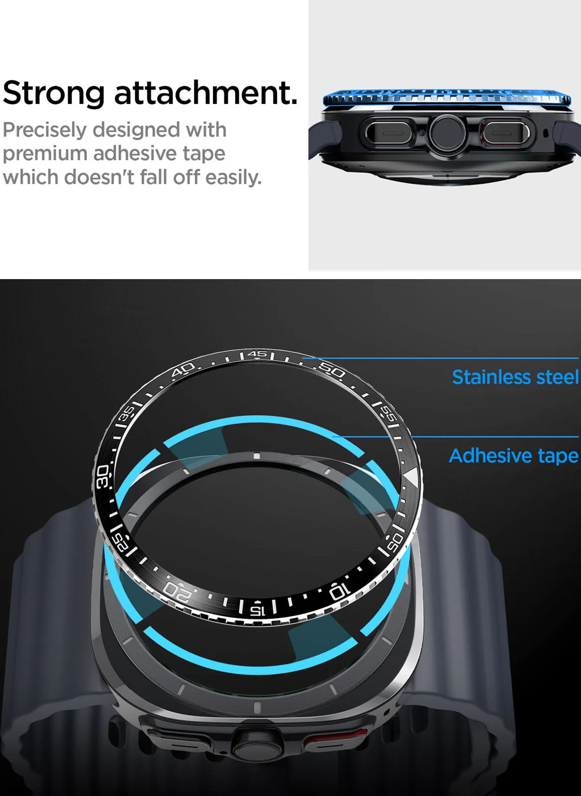 Spigen Samsung Galaxy Watch ULTRA (47mm) Bezel Ring Protector Bezel Tune