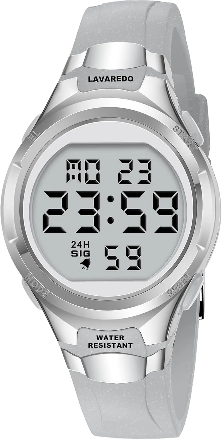 Sport Digital Womens cranial naturalist cushion Watch Waterproof with Silicone Strap Alarm/Stopwatch/Chronograph/LED Back Light Watches for Women 