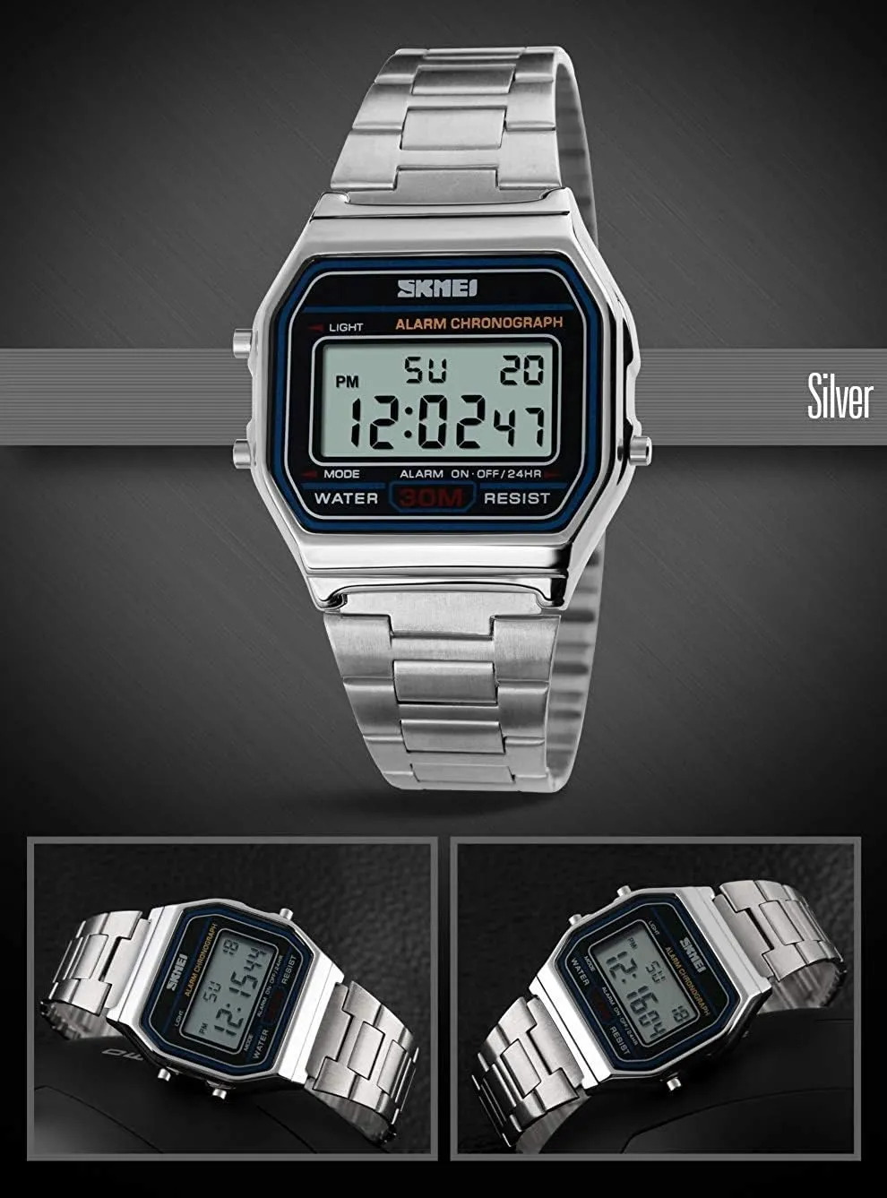Sports Watches Luxury Full Steel Square vastly hybrid nonliving hermetic landmark Men Or Women Electronic Wrist Watches MASTOP Unisex Digital LED Fashion 