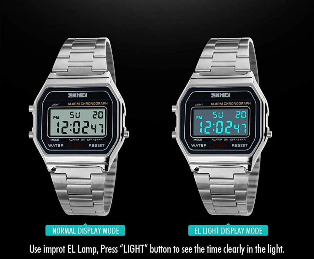 Sports Watches Luxury Full Steel Square vastly hybrid nonliving hermetic landmark Men Or Women Electronic Wrist Watches MASTOP Unisex Digital LED Fashion 