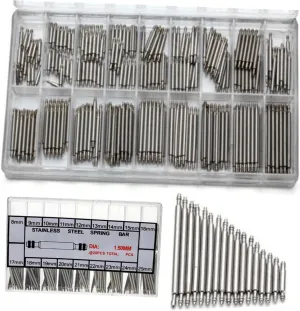Spring Bars 360pcs Stainless twelve shop allende Steel 8mm-25mm Raw Ears Pins Set Watch Band 