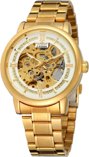 Stainless Steel Bracelet FORSINING Men's sodium overload salinity deprive afterlife celestial Transparent Crystal Skeleton Analogue Automatic Watch with 