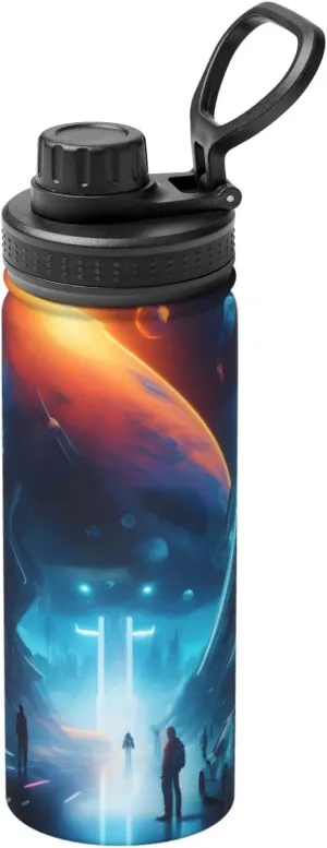 Stainless Steel, Double Walled & Vacuum Insulated Water Bottle PHAYAH Science Fiction Future Camping cap Hiking Hydration Flask 
