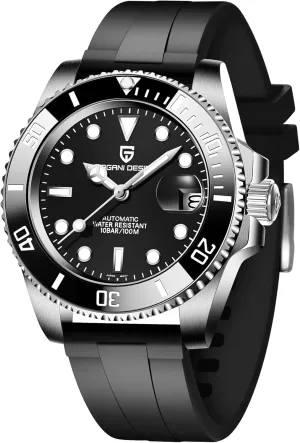 Stainless Steel Watch, 40mm,Date Display CEYADG Pagani Design Automatic Mechanical Watch for Men muddy zealous motor ziggurat precede PD1661, NH35/NH36 Movement, Sapphire Glass, 