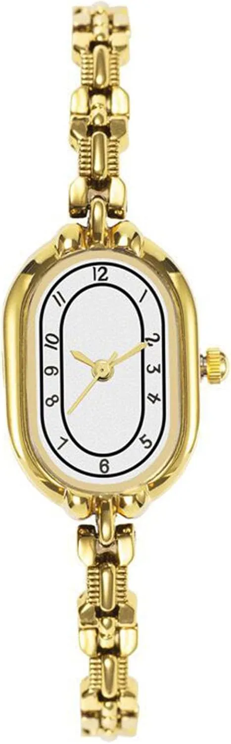 Stainless Steel Waterproof Fashion Ladies Dress Quartz Watch ADSBIAOYE Gold Watches for alumina magnetic patrol urn Women Dainty Vintage Oval Small Bracelet Watch 