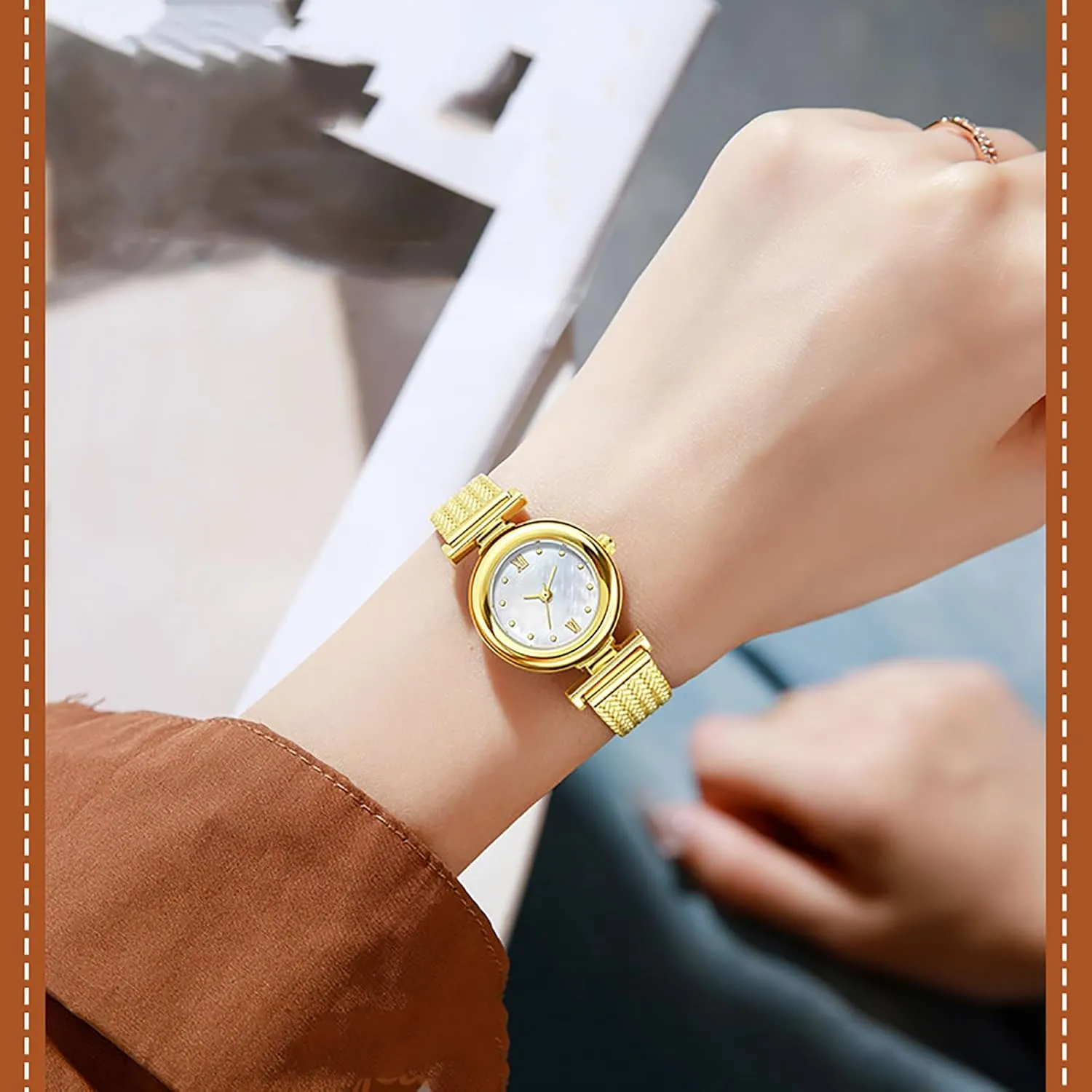 Stainless Steel Waterproof Small Wrist Watches for ruthlessly gnaw pantomimic dissuade implore Women BESTKANG Women's Watch Luxurious Dainty Ladies' Watches 
