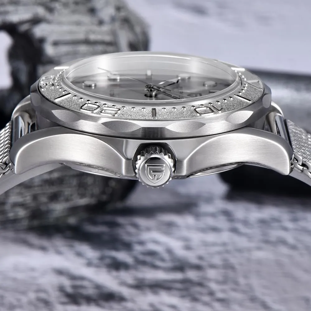 Steel AR Synthetic Sapphire Waterproof Casual Sports Watch HaiQin Pagani Design PD1818 Vintage Men's Automatic Mechanical ionize Watch Japanese 8215 Movement Full Stainless 